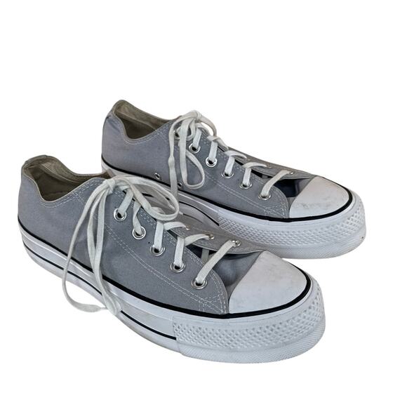Converse Chuck Taylor All Star Lift Ox Platforms Sneakers Wolf Grey Women's 10 - Picture 1 of 8